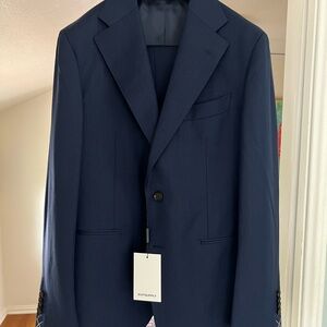 Suitsupply Navy Suit Super 130 Wool / 42S/ Custom Made /FREE Dress Shirt &Shoes
